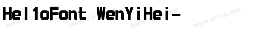 Hel1oFont WenYiHei字体转换